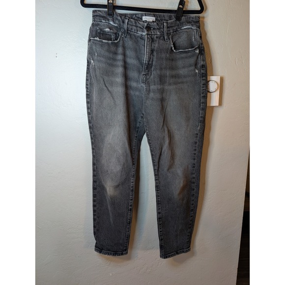 Good American Denim - Good American Black Faded‎ Straight Leg Denim womens size 4